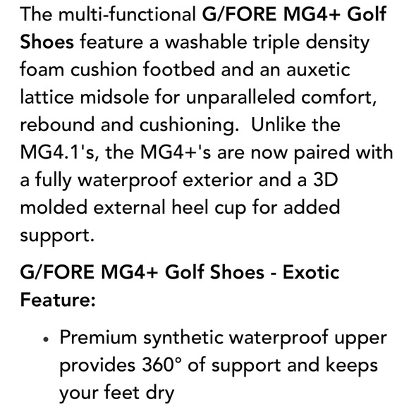 G/FORE Colour Block MG4+ Golf Shoes - Exotic - Picture 15 of 16
